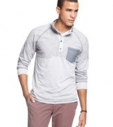 Move past your typical preppy polos and on to this modern double layer version from Bar III.