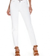 Fresh white denim from INC creates the perfect base for your spring outfits! These jeans are cropped above the ankle for a leg-lengthening look.