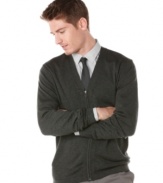 Throw on this easy-to-pair sweater from Perry Ellis the next time you go out and capture casual cool that's no sweat.