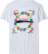 Game on! This soft and colorful Twister tee by Jem is a definite winner.