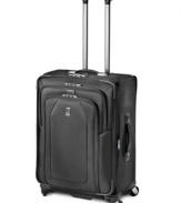 Here's a tip for the trip-pack smart with this easy-glide expandable spinner, which tackles twists and turns of busy terminals with incredible ease. A versatile removable suiter system and extra-wide hold-down straps guarantee a fashionable arrival free from wrinkles & creases-getting there just got easy! Lifetime warranty.