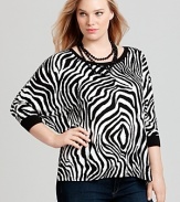 Karen Kane Plus Size Zebra Dolman Tunic