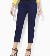 Rendered in sleek stretch twill, Jodie pants are crafted with a slim, cropped leg for modern style.