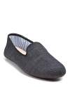 Effortless cool from Charles Phillip, this denim loafer makes kicking back a true art form.