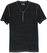 Upgrade your casual style with this henley from INC International Concepts with contrast stitch detailing.