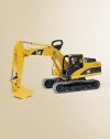 This highly detailed excavator has a handle that allows you to control the scoop, which lifts up and down and digs deeper for extra added play value. The boom can lock in an upward position for further transport of a load. The cabin swivels 360 degrees and has realistic linked tracks with rubber block fittings for play on polished floors.Plastic7.9 X 11.4 X 22.8Recommended for ages 3 and upMade in Germany