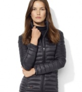 Lauren Ralph Lauren's classic quilted jacket is ideal for stylish, lightweight coverage.