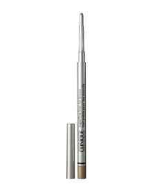 Convenient pencil creates perfectly defined, natural-looking brows. Ultra-fine tip fills even the smallest gaps with precise, hair-like strokes. Automatically self-sharpens; glides on without skipping or tugging. Colour lasts all day.