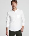 Ultra soft cotton in a classic henley design offers you maximum comfort and casual cool style for a relaxed weekend.