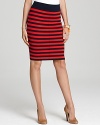 Juicy Couture Full Needle Striped Pencil Skirt