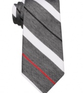 Give your stripes an energy shot. This Ben Sherman tie follows all the right lines.