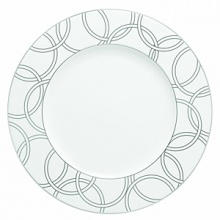 With platinum circles that represent the circles of life, the new Halo dinnerware pattern is the perfect choice for today's modern bride. Fresh in design, Halo brings the elegance of platinum on beautiful bright white bone china that is both graceful and contemporary.