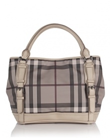 Burberry's iconic check, reinvented for the season in a smoky hue.