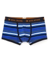 BOSS Orange brings you tri-color boxers with a logo elastic waistbands.