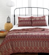 Influenced by the rich colors and patterns of its namesake, this Jaipur sham boasts traditional Indian designs for an exotic new look in your room.