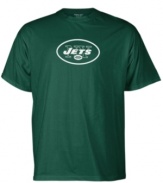 Go big green. Earn your fan status with this New York Jets T shirt from Reebok. (Clearance)