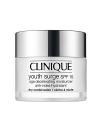 Leveraging Sirtuin technology, Clinique science uses youth-extending agents to create a daily moisturizer quite like a fountain of youth. Lines and wrinkles seem to evaporate, replaced by plump, vibrant skin alive with collagen and elastin. Skin gains strength over environmental agers. Looks younger, longer.