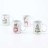 Charming and festive this adorable set features the word 'holiday' formed into four traditional Christmas motifs-an ornament, tree, snowman and reindeer.