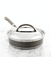 Cook with the confidence of a professional chef. A triple-layer construction of aluminum and two layers of stainless steel facilitates remarkably fast and even heat-up that braises, stews, de-glazes and more. Deep sides offer extra room to make family favorites that burst with rich flavors locked in by the polished stainless steel lid. Lifetime warranty.