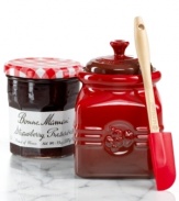 Sweetening the deal! Bonne Maman's strawberry preserve, which combines the highest quality fruit with all-natural ingredients for flavor you won't forget, gets a front-row spot on the table in Le Creuset's charming stoneware jar. This famed breakfast topper and companion jar make a great gift for housewarmings, holiday parties and more!