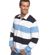 Navigate your way to classic casual style with this rugby shirt from Club Room.