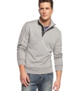 Soft and simple, this INC International Concepts mock neck sweater is a timeless addition to your winter wardrobe.