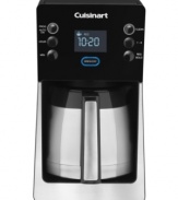 This cup has your name on it. Make every pot exactly to your taste with this fully programmable 12-cup coffee maker, which lets you pick the strength of every batch you brew. Have 1 to 4 cups of coffee right when you rise with 24-hour settings. 3-year warranty. Model DCC2900.