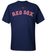 For every pitch, slide and dive, be there to represent your hometown heroes with this Boston Red Sox T shirt from Majestic Apparel.