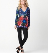 Inject bold brightness into your wardrobe with this mixed-print Desigual tunic!