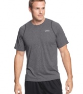 Set your stride in comfort with this performance t-shirt from Asics, featuring Hydrology technology for breathability.