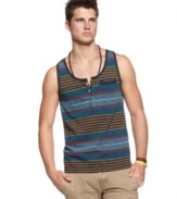 Single file stye. This striped tank from Bar III is perfect for your summer lineup.