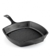 Rich with history and American-made pride, this cast iron beauty is ready to use and seasoned to a treasured black patina that offers a healthy approach to nonstick cooking. Even heating and retention, plus long-lasting durability, put this chef's essential at the home on your range.