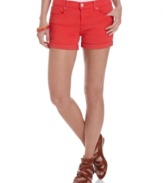 The hottest trend in denim, these colored Else Jeans shorts are perfect for a bright spring look!