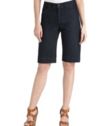 Not Your Daughter's Jeans offers the same flattering fit you love for warmer weather with these great shorts. The on-trend Bermuda short length and go-with-anything dark wash make them wardrobe essentials!