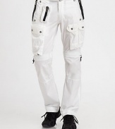 Rendered in a breathable cotton-nylon blend, this sporty convertible pant can be dually worn as a short with an easy zip of the leg to accommodate any excursion in perfect comfort.Belted waist with roller buckleZip flyZippered side slash, back flap pocketsOversized snap-flap pocketsInseam, about 3175% cotton/25% nylonMachine washImported