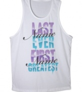 Get your streetwise style on lock with this graphic tank from Hybrid.