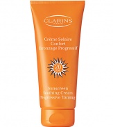 Nurturing, water-resistant protection for all skin types exposed to intense sunlight. Fine and comfortable, this cream ensures an even, long-lasting tan. SPF 20. 7.7 oz. 