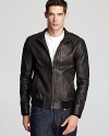 A brilliant spin on the classic moto jacket. Wear it whenever you want that authentic downtown edge.