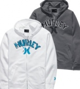 This casual-cool hoodie from Hurley gets your weekend wardrobe in gear.