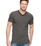 Banish bulk from your stock of basics with this slim-fit tee from Alfani RED.