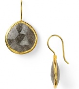 Make every look dazzle with Coralia Leets' striking rutilated teardrops. These 22-karat gold-rimmed earrings look effortless paired with slinky knits or something cocktail dressier.