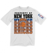 Game on. Add to the New York Knicks hype with pride in this NBA t-shirt from adidas.