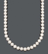 Elegance at its finest. Belle de Mer necklace features beautiful A+ cultured freshwater pearls (10-11 mm) with a 14k gold clasp. Approximate length: 18 inches.