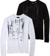 Long on style. These long-sleeve t-shirts from Guess are a warm addition to your fall wardrobe.