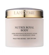 Nurture very dry skin back to supple softness. RESCUE your skin from serious dryness. Instantly relieve uncomfortable tightness and smooth the roughness caused by extreme dehydration. REPAIR the appearance of dry and very dry skin with ROYAL LIPIDÉUM(tm), a unique technology enriched with Royal Jelly that supplements skin's own natural lipids for intense hydration. PROTECT your body with renewed levels of moisture-trapping lipids. Skin feels insulated from the daily effects of climate and seasonal changes. Nurtured and moisturized, skin feels silky smooth, soft, and comfortable.