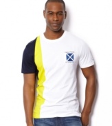 Let this slim-fit t-shirt from Nautica accent your lean look this summer.