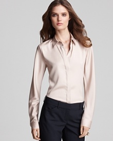 Exude classic, polished style in this tailored button-down from Theory.