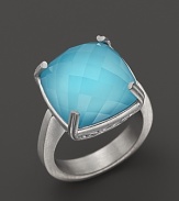 Lisa Nik Sterling Silver Ocean Cushion Ring