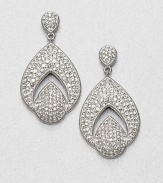 EXCLUSIVELY AT SAKS.COM Sparkling pavé crystals hand-set in an intriguing open, teardrop design. CrystalsRhodium-plated brassDrop, about 1.25Post backImported 