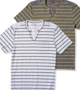 Take your t-shirt style to the next level with these striped shirts from INC International Concepts.